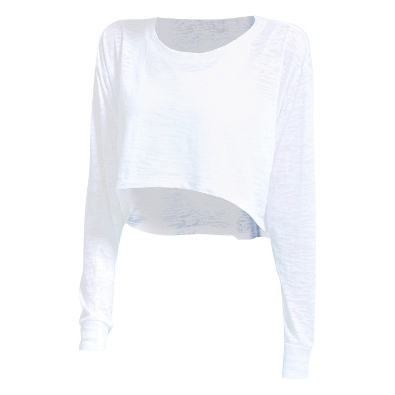 Ningbo Yuancheng European and American Sports Tops for Women Autumn Long-Sleeved Loose T-Shirts Running Yoga Clothes Fitness Clothes Blouses Wholesale