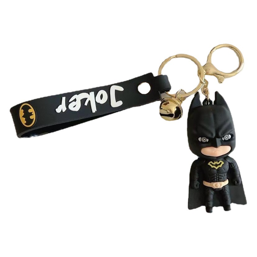 Creative comics Joker key chain tide cool Batman villain Joker bag pendant small gift