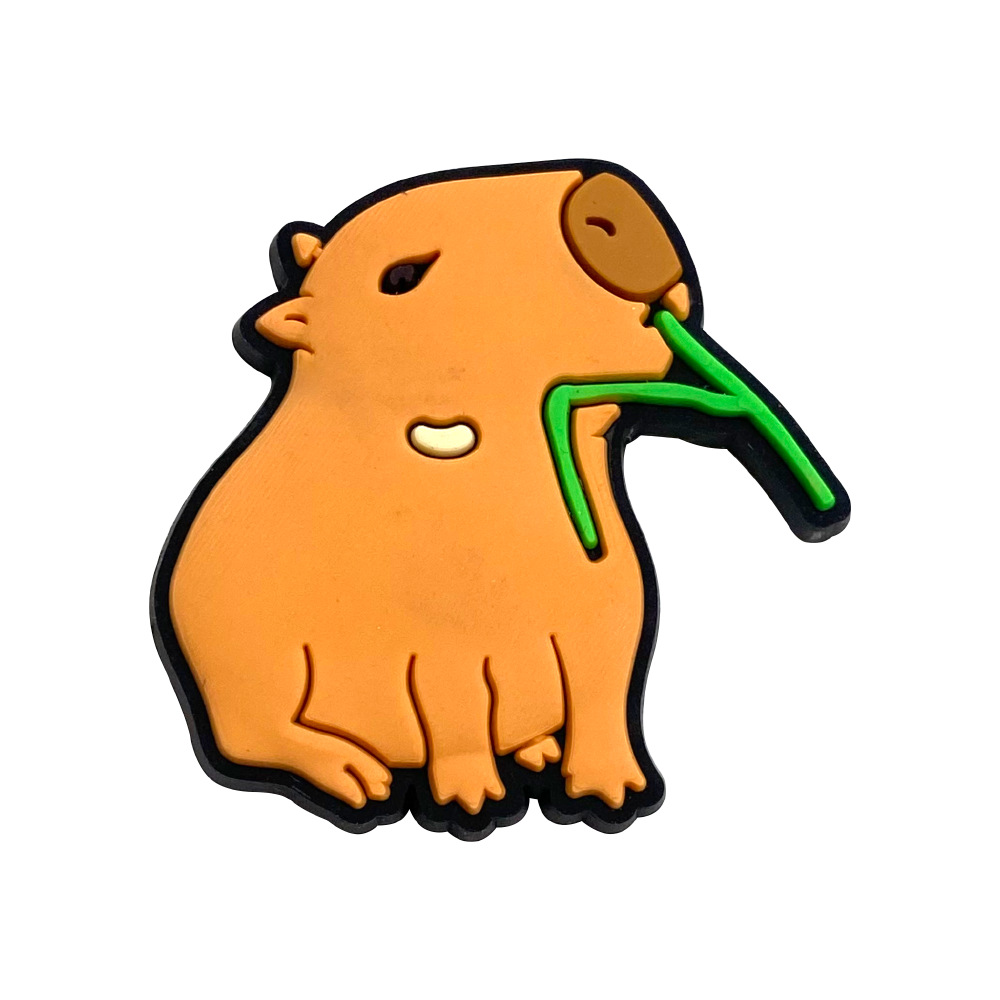 Picture of Lovable Capibala Capybara Series Hole Shoes Shoes Flower Accessories Hole Shoes Diy Accessories PVC Drop Plastic Shoe Buckle