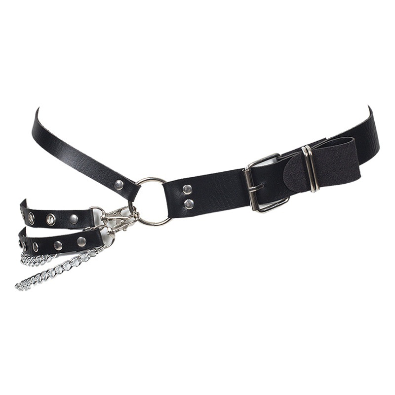 PU leather body chain corns strap tide strap personality single circle belt clothing accessories a generation of spot