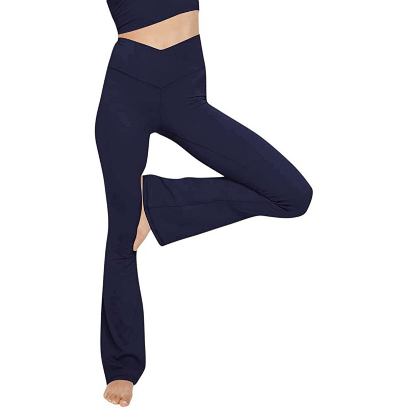Picture of Amazon Cross-border New Women's High Waist V-shaped Cross Leisure Sports Fitness Horn Yoga Pants XY840 Plain