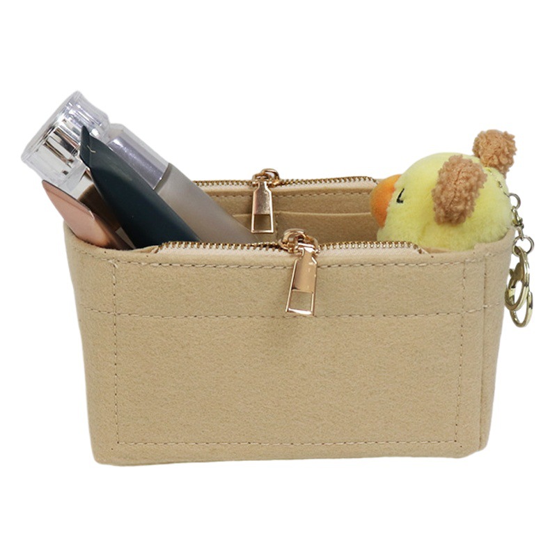 Cross-border Multi-functional Felt Cosmetic Bag Wool Felt Travel Storage Bag Storage Bag Large Capacity Inner Bag
