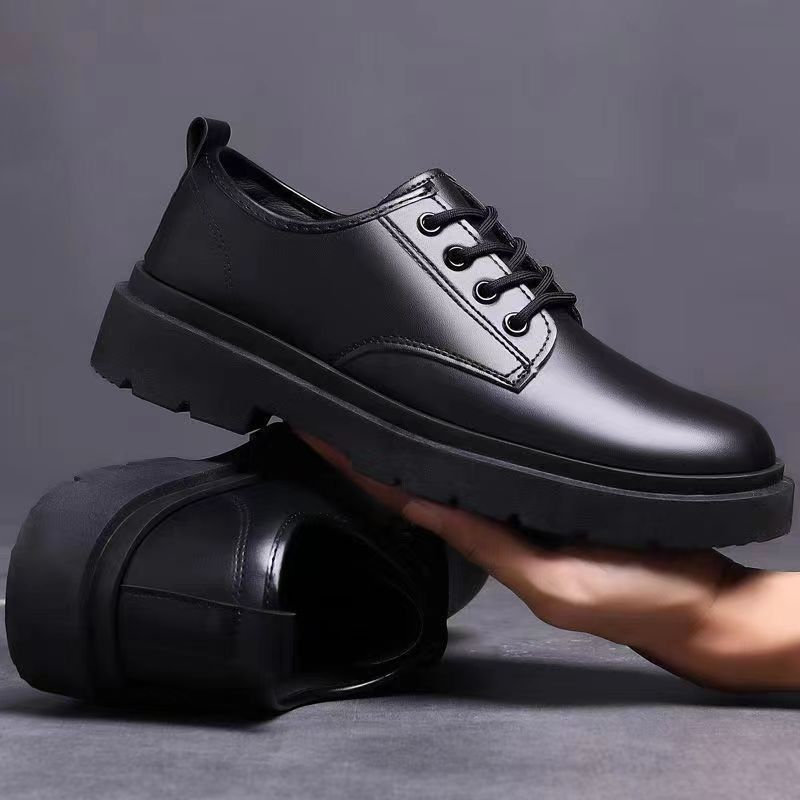 plus size Non-slip Shoes Breathable Casual Winter Leather Shoes Men's Shoes Black Sports Waterproof New Business Dress Men's