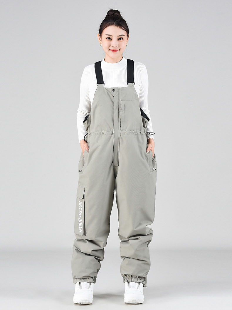 Picture of Ski suspenders for men and women OVER SIZE winter outdoor windproof snowboard pants one-body snow pants warm