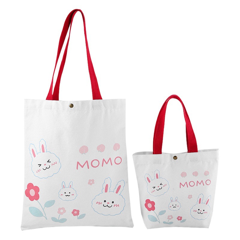 Korean Ins Style Accompanying Gift Small Hand-held Canvas Bag Blank Handbag Art Student Single Shoulder Canvas Bag Customization