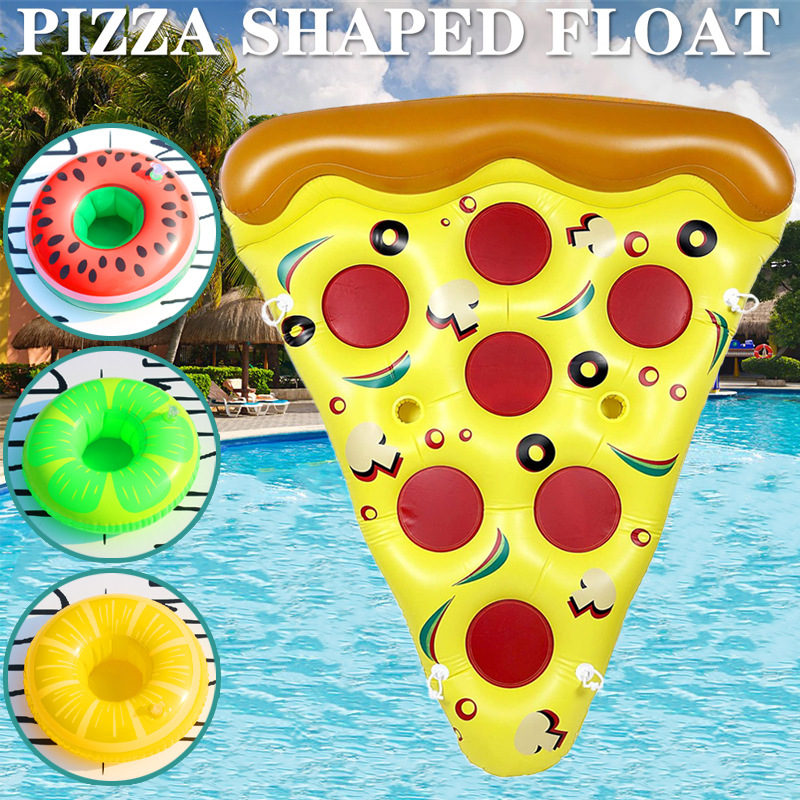 Picture of Cross-border New Pizza Inflatable Floating Row Summer Adult Water Recliner Colorful Entertainment Floating Bed Swimming Pool Mount