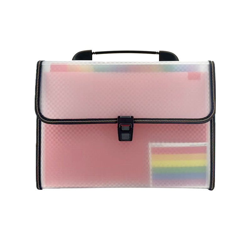 Picture of A4 student portable organ bag rainbow multi-layer classification folder large capacity bill storage file bag wholesale