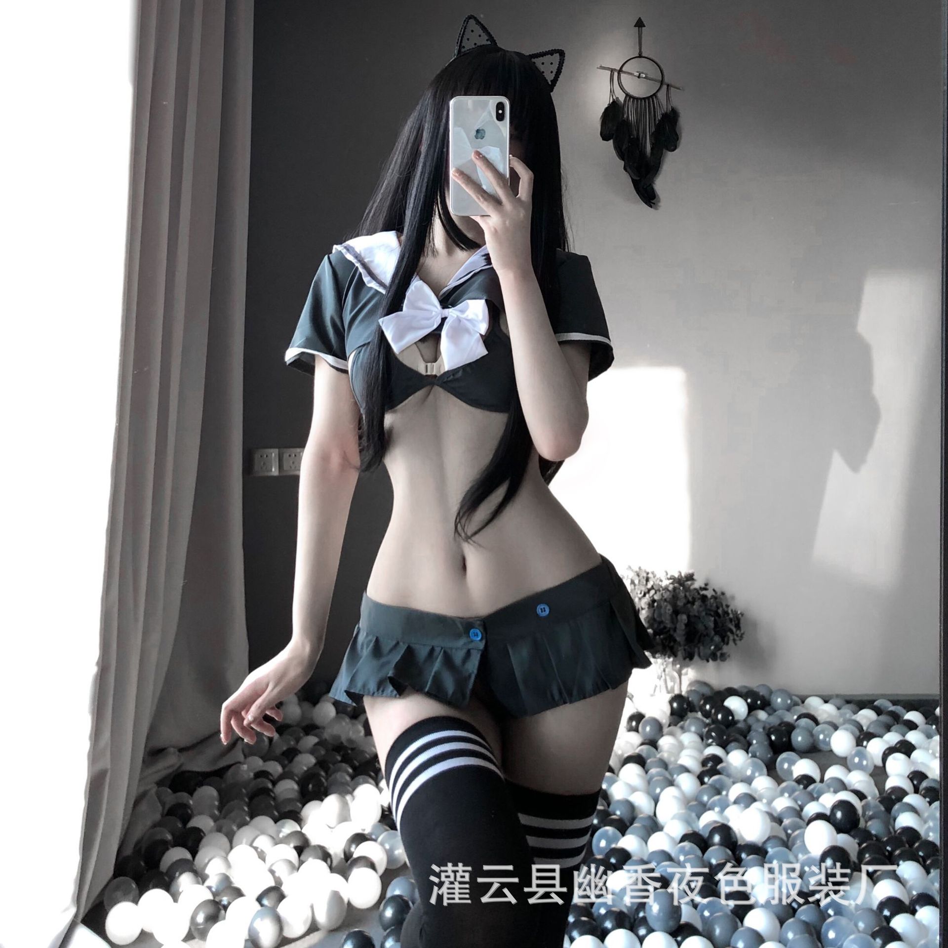 Sexy Jk Pure Desire Sexy Lingerie Clothing Campus Uniform Passion Bra Flirting No Need to Take Off Temptation Pajamas Set