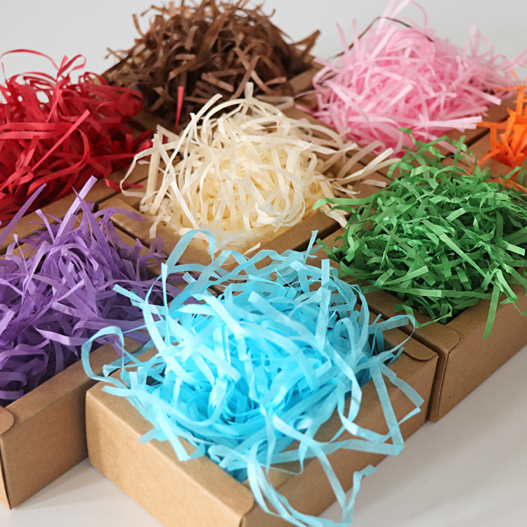 Picture of Lafite Grass Color Shredded Paper Shredded Candy Box Gift Box Filler Decoration Gift Box Shockproof Supplies Multi-color Optional