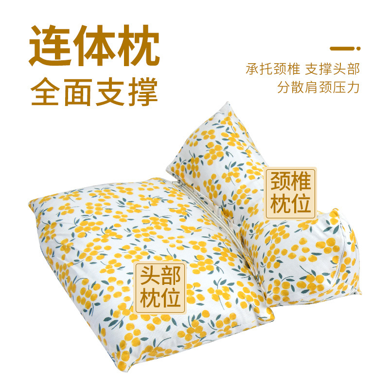 Picture of Full Buckwheat Shell Small Pillow Cervical Spine Sleep Aid Single Adult Home Combination Removable Cervical Spine Hard Pillow Buckwheat Pillow