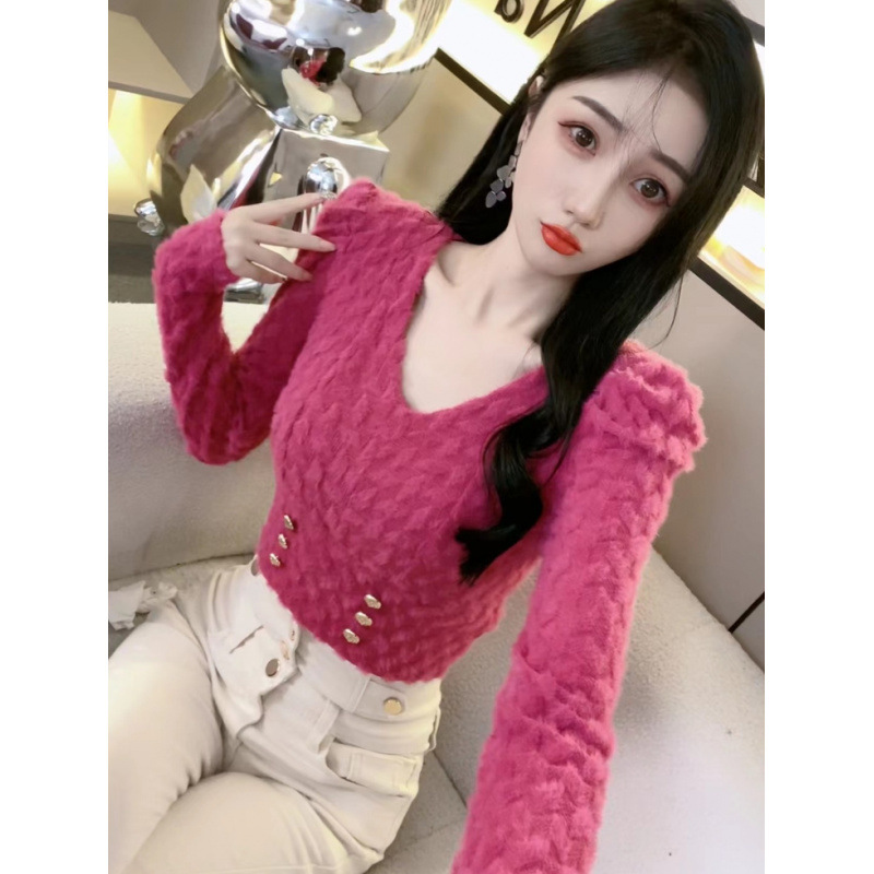 Long Sleeve Base Shirt French Style Collar Puff Sleeve Lace Shirt Autumn New Elegant Socialite Slim-fit All-match