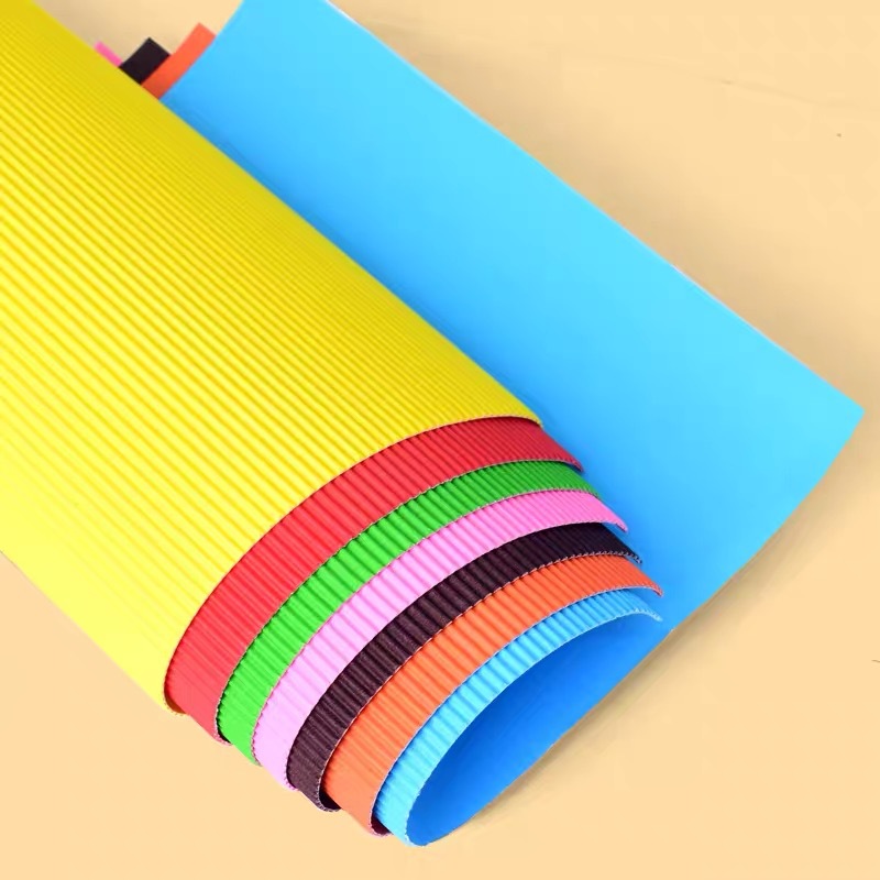 Picture of Color Corrugated Paper 5070 Children's DIY Handmade Origami Paper Cut Wrapping Flower Material Paper A4 Wave Wrapping Paper
