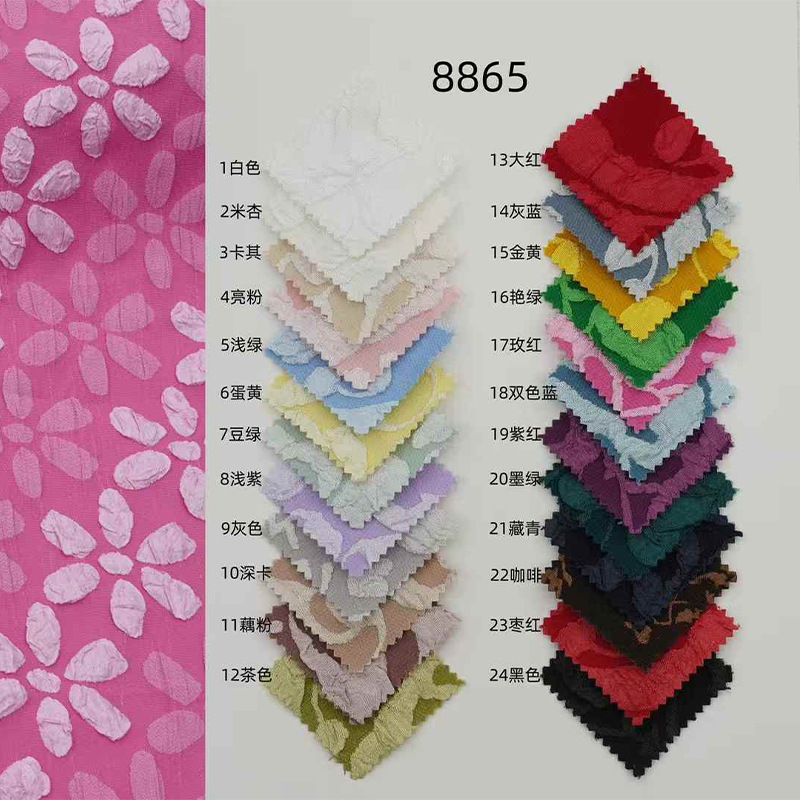 Xiaojun Textile New Chinese Fabric Jacquard Bubble Jacquard Fabric Shirt dress Children's Cheongsam