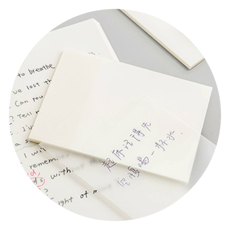 Transparent Sticky Notes Planner Labels Pet Stationery Stickers Student Marking Creative Ins-Style Memo Stickers Tearable