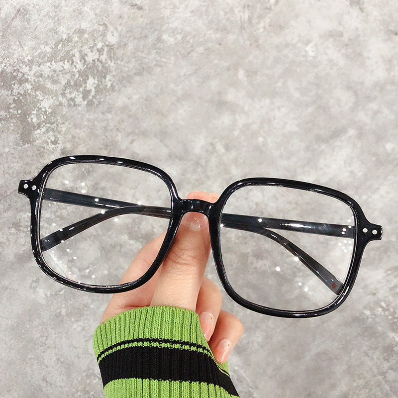 Picture of Large-frame Widened Black-frame Glasses Women's Myopia Can be Equippated with Preference for Plain Face Artifact Large-frame Fat Face Eye Frame Men and Women's Slimming