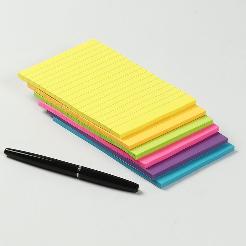 Picture of Ins Sticky Note Simple Style Horizontal Line Japanese Style Student Notebook Colorfulful Cute Creative Tearable Line Paper