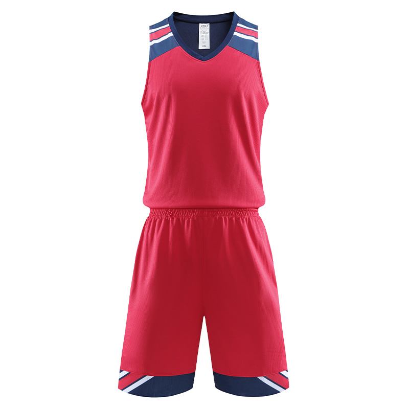 Picture of Men's and women's competition clothes fashionable color-inserted Sports American basketball clothes training clothes printable number logo suit pass