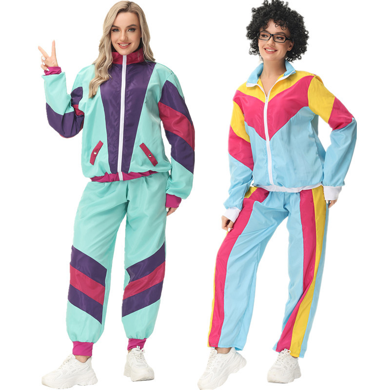 Halloween Carnival European and American Retro Disco Trend Party Stage Performance Clothing Hip Hop Rock Dance Sportswear