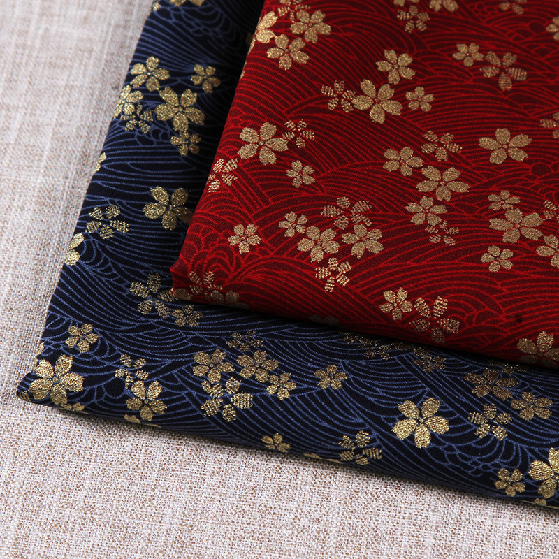 Active Printing Amazon Hot Stamping Cherry Blossom Fine Printing Printing Fabric Red Souvenir Packaging Cloth