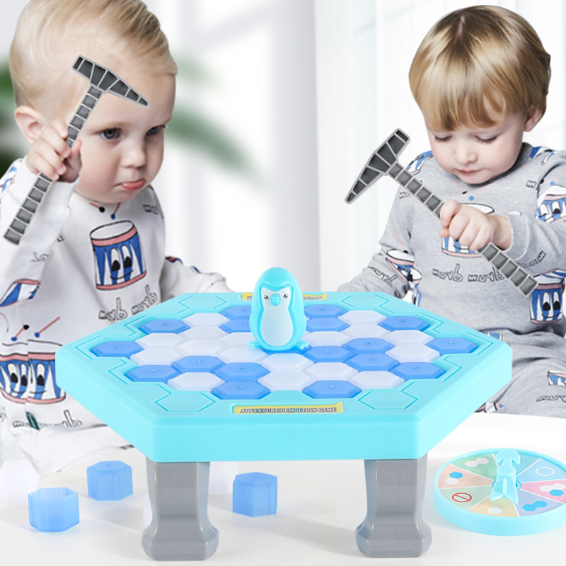 Picture of TikTok Internet Red Beating Penguin Icebreaker Wall Breaking Toy Penguin Desktop Game Parent-Child Interactive Educational Toy