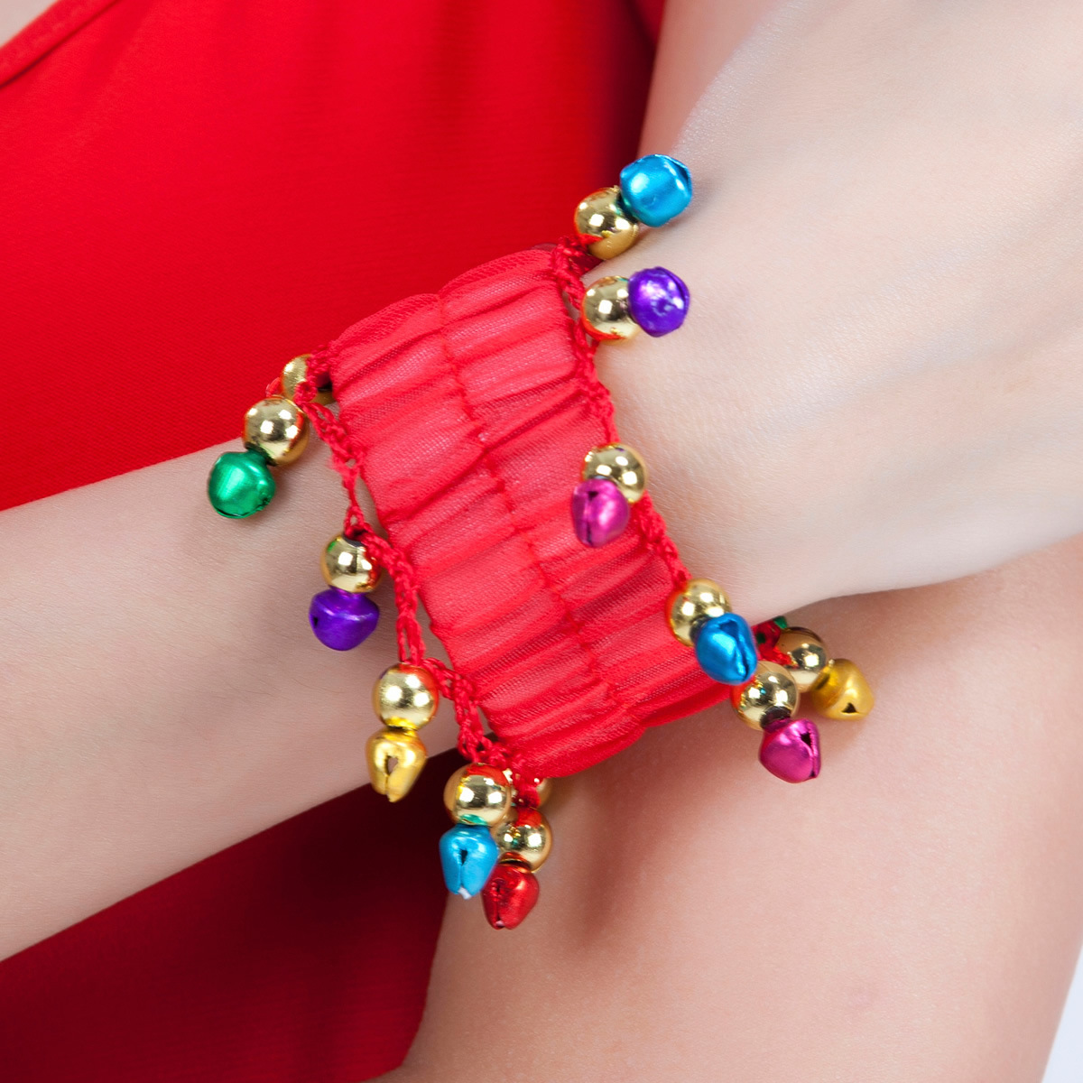 Chiffon Bell Bracelet, Belly Dance Chiffon CRBT Bracelet, Belly Dance Bracelet, Belly Dance Bracelet, Belly Dance