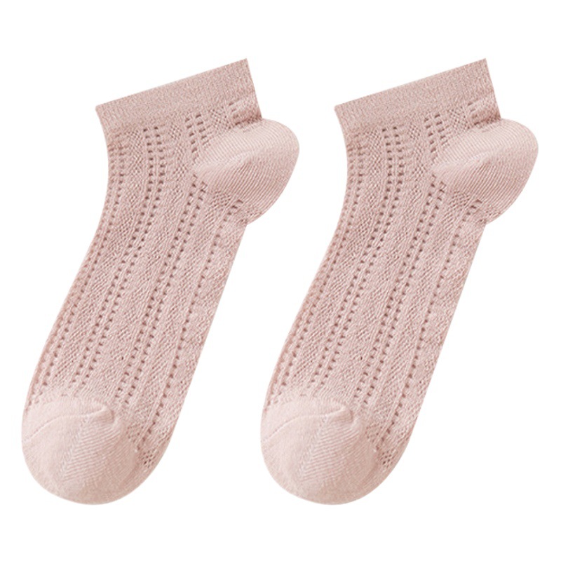 Spring and Autumn Boat Socks for Women, Crystal Silk Mesh Hollow Breathable Short Socks, Lace Socks, Boat Socks, Low-Cut Invisible Women's Socks