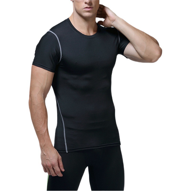 Outdoor Special Training Quick-dry T-shirt Men's Short-sleeved Summer Tight-fit Running Sports Fitness Clothes Sweat-absorbent Quick-dry