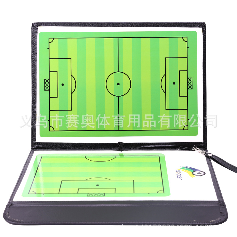 Picture of Three-fold football tactical board folding football coach plate magnetic with pen football tactical board football sand table
