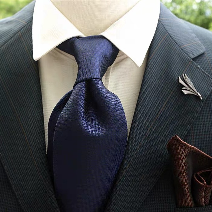 Picture of Retro Casual Clear Color Texture Tie Solid Color Men's Professional Dress Gentleman Working Groom Wedding Cafe Green