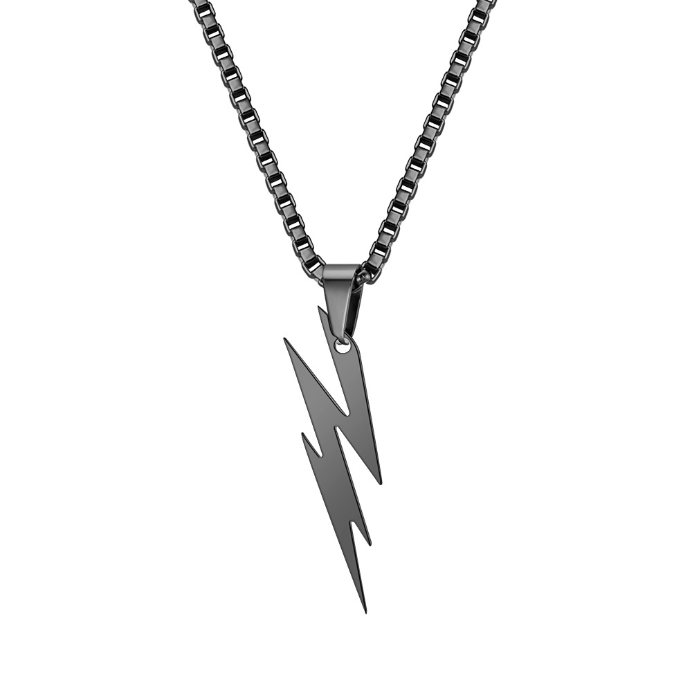 Picture of 2021 European and American Cross-Border New Accessories Men's Trendy Brand Necklace Titanium Steel Flash Pendant Hip-Hop Stainless Steel Jewelry