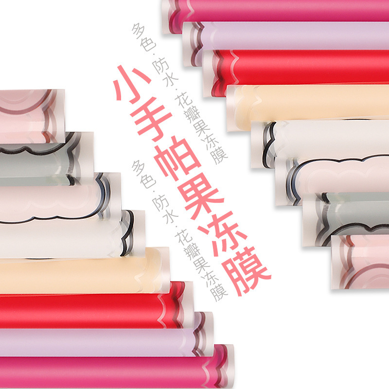 Small Handkerchief Matte Paper Jelly Film Waterproof Floral Bouquet Wrapping Paper Flower Shop Rose Flower Gift Wrapping Paper