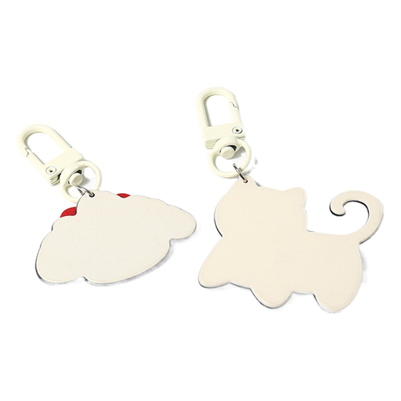 Elegant Elegant Curly Bow Cat Keychain Pendant All-match Pendant Accessories Cartoon Bag Pendant