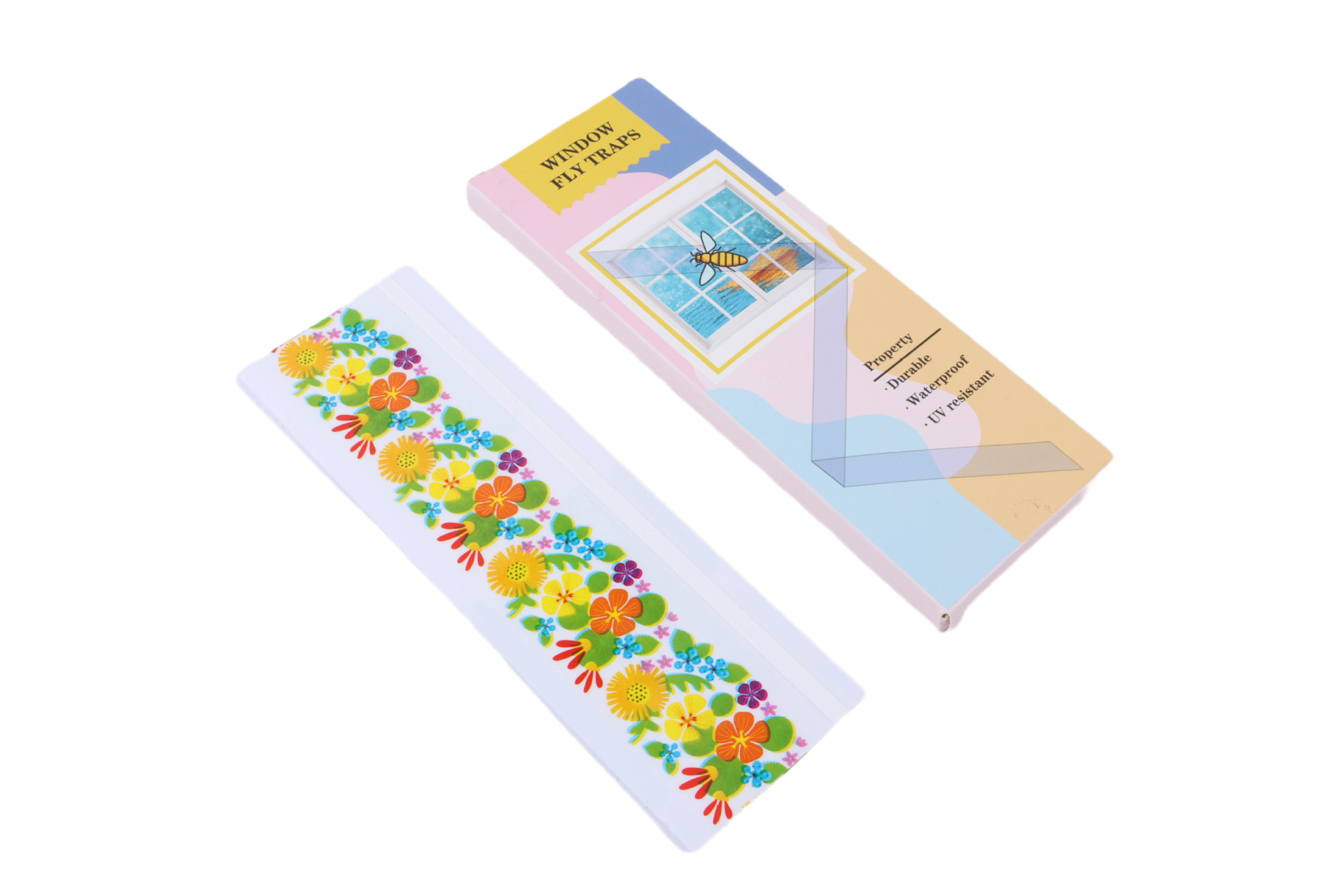 Picture of Stickworm window grilles Transparent Stickworm Board Flycatcher Flyboard Fly Sticker Fly Trap Drosophila Sticker Fly Paper