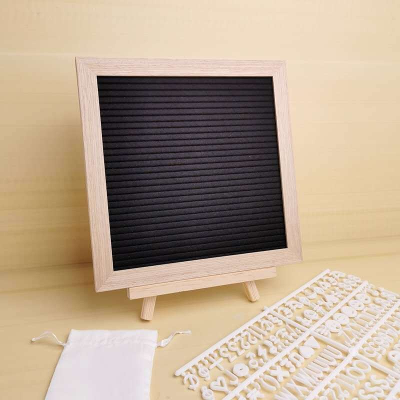 Felt Wooden Message Board Decorative Table Placement Small Blackboard Scandinavian Cross-border Wooden Pine Photo Frame Message Decoration