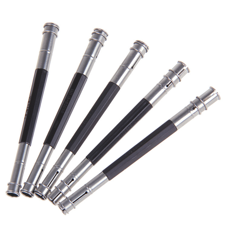 Special offer pencil extender pen receiver double metal lengthening pencil case pen holder plain face pencil set giveaway