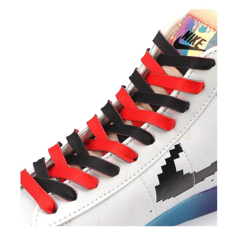 Two-Color Shoelaces 2-Sided Different Colors Candy Color Matching Contrasting Personalized Fashion Sports Shoelaces Double-Layer Printed Flat Shoelaces