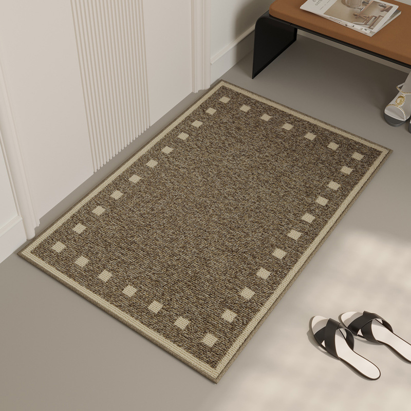 Entrance Door Floor Mat, Entrance Hall, Stain-Resistant, Medieval Carpet Door Mat, Entrance Foot Mat, Household Retro Mat, Semi-Circular Floor Mat