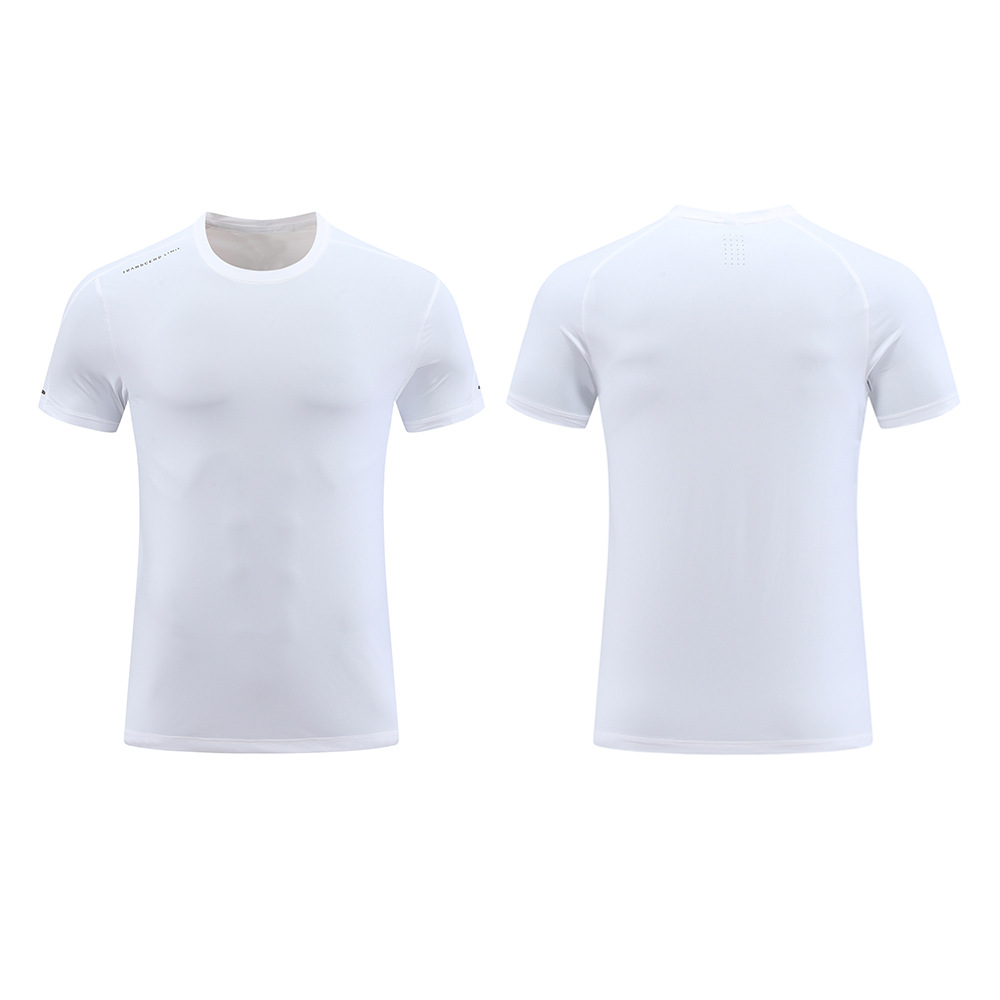 Picture of Summer Round Neck Solid Color Quick-drying Ice Silk Breathable T-shirt Men's Outdoor Casual Sunscreen Running Short-sleeved Top