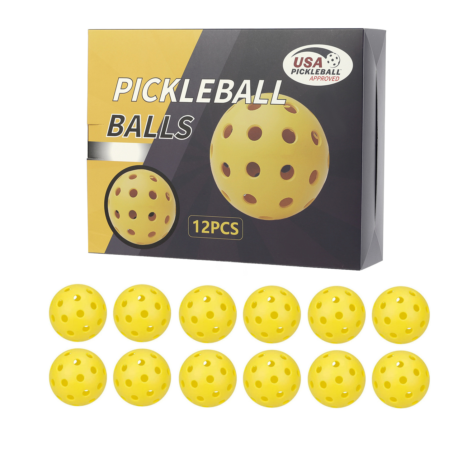 Picture of Factory Direct Sales in stock pick ball 40 hole ball hole ball pickleballs74mm rotational plastic injection luminous ball