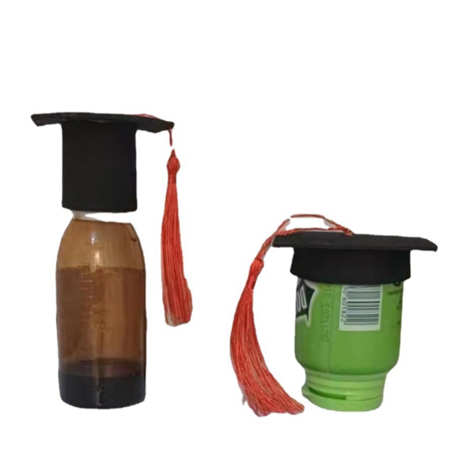 Picture of Mini Doctor's Hat, Bachelor's Graduation Hat, Wine Bottle, Small Hat, Decorative Hat, Cake Decoration Insert, Foreign Trade Wholesale
