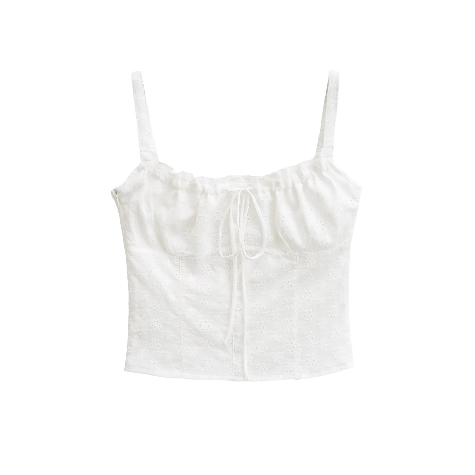 White Embroidered Camisole Women's Summer Outer Wear 2025 New Design Lace Lace Bottoming Inner Top
