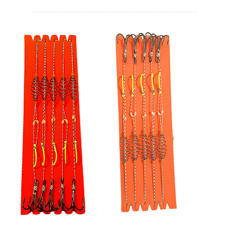 Floating fishing hand Rod silver carp and bighead carp hook fishing Silver Carp Hook one plate 5 hook line double hook Ishini three anchor hooks