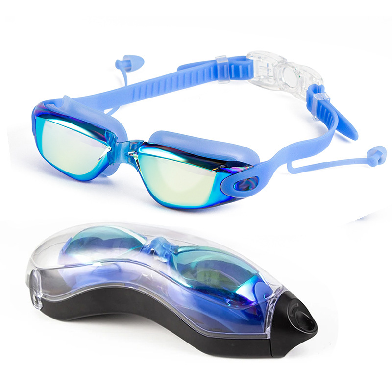 Picture of Adult Professional Training Swimming Goggles Unisex Waterproof Anti-Fog Competition Silicone Large Frame Swimming Goggles Equipment Wholesale