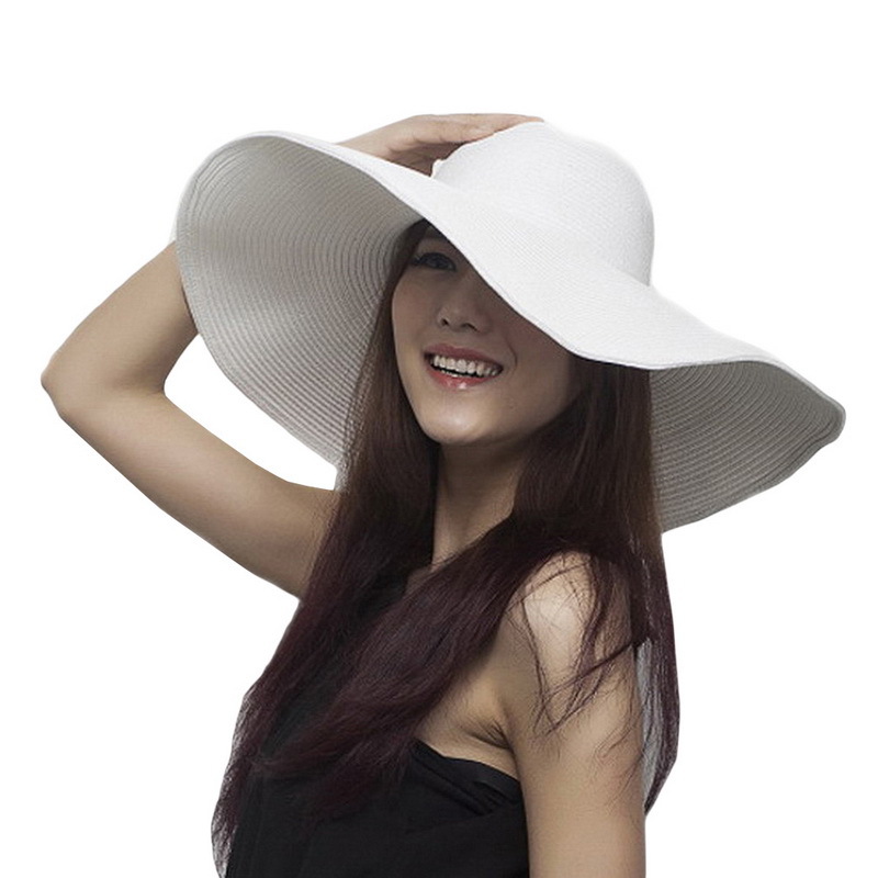 Foreign trade new Korean spring and summer big straw hat beach hat Big Hat sun hat ladies sun hat wholesale