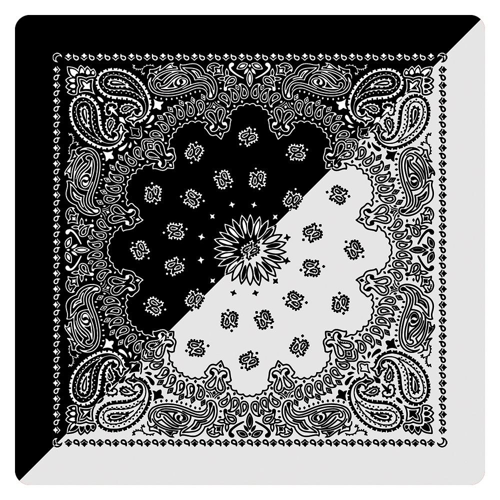 Picture of Amazon Hip Hop Contrast Color Double Cashew Flower Outdoor Headscarf Paisley Cotton Street Dance Joker Square Wholesale