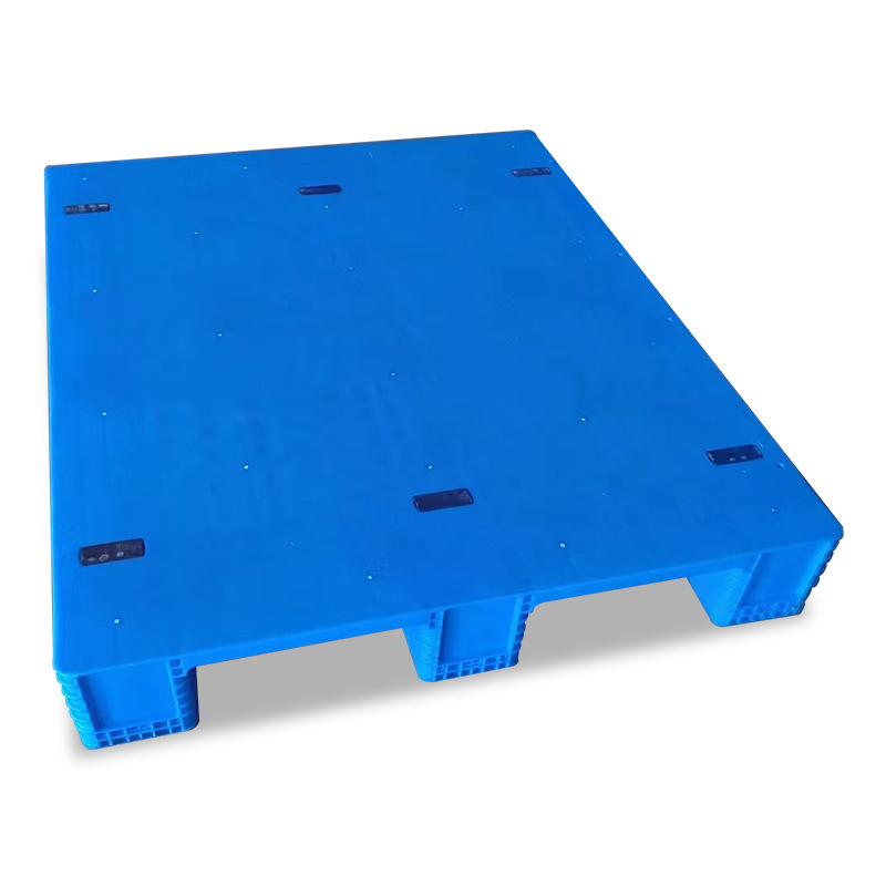 Printing Plastic Pallet Warehouse Plane Forklift Turnover Pallet Chuanzi Printing Distance with Steel Strip Pallet