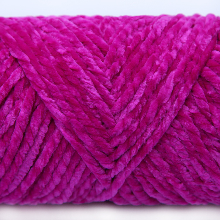 Picture of 3 Strands of Chenille Velvet Yarn for Crocheting Shoes, Thick Yarn for Autumn and Winter DIY Handmade Knitting, Scarf Yarn, Pure Handmade Knitting