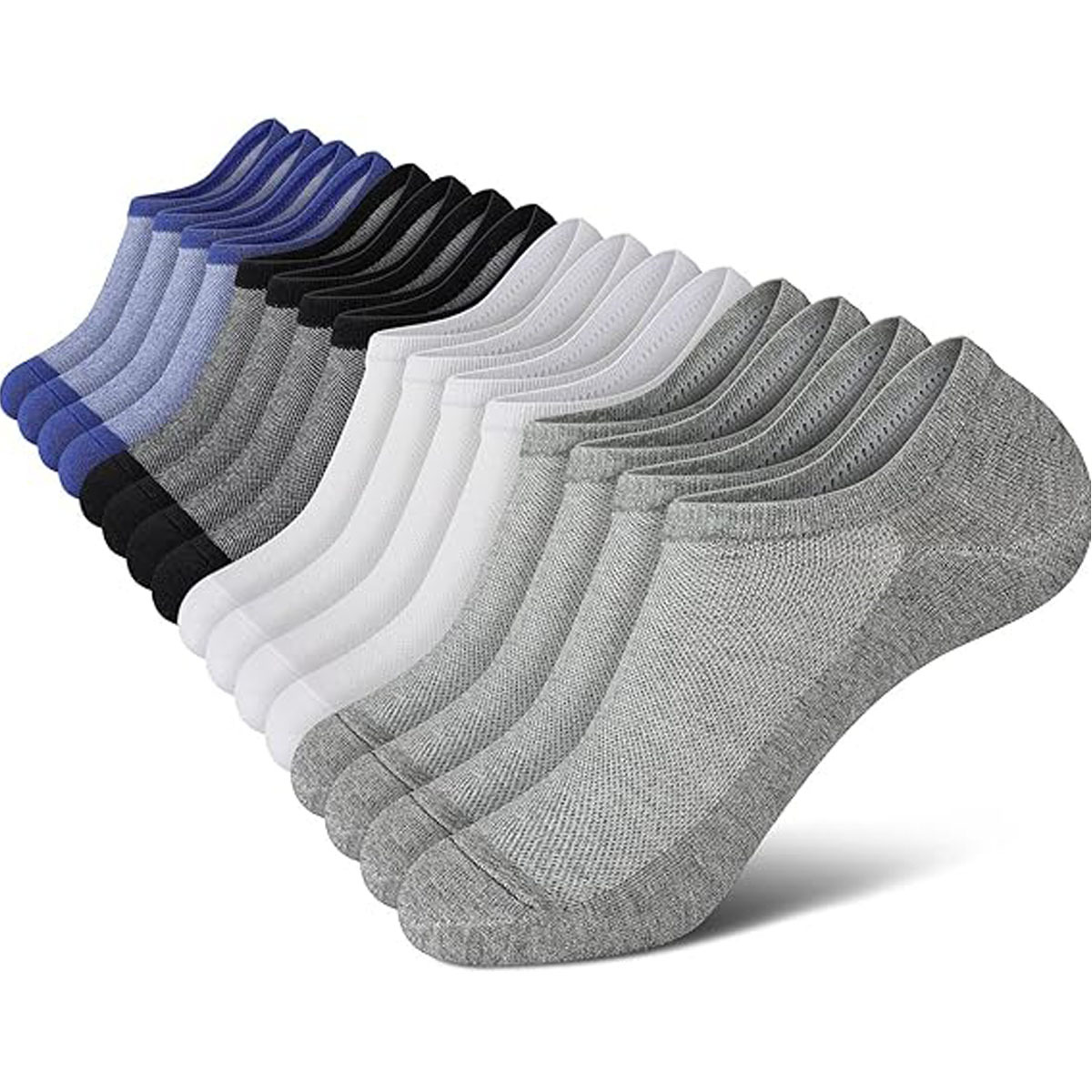 Cross-border Men's Socks plus size Summer Thin Casual Shallow Mouth Invisible Breathable Boat Socks Don't Fall Socks Amazon