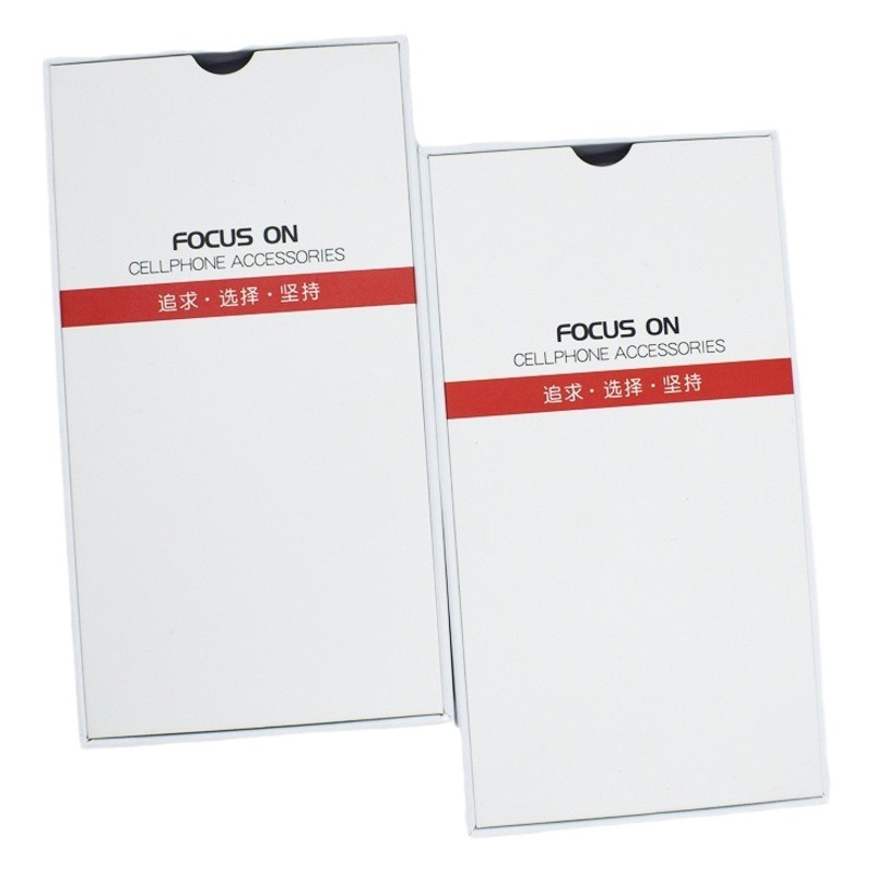 Mobile Phone Case Packaging Ready-Made White Neutral Tempered Film Packaging Mobile Phone Protective Film Packaging Slot Cover Box Source Factory