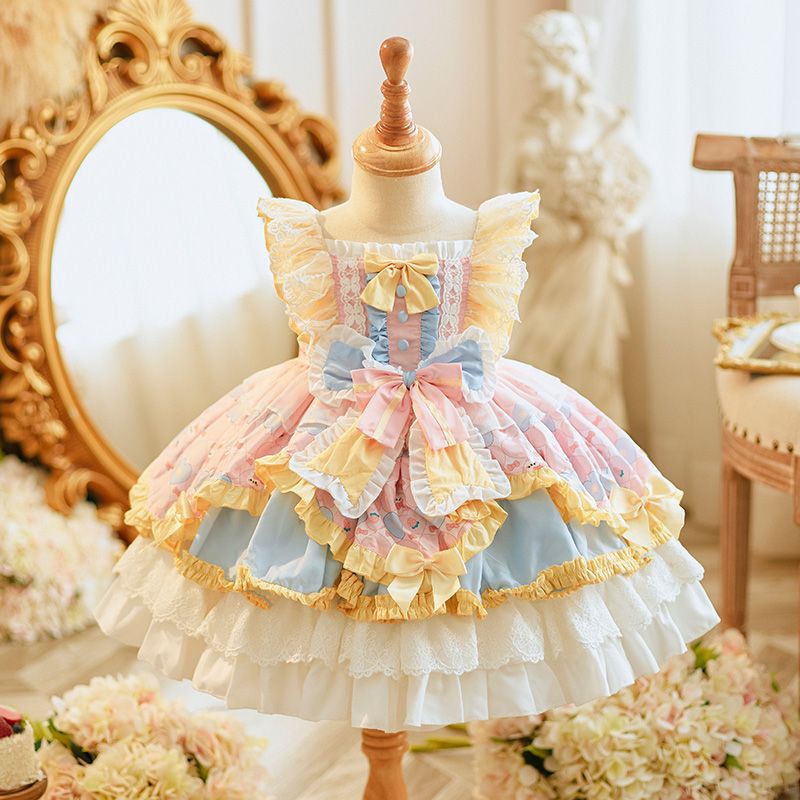 Children's Wear Girls Lolita Princess Dress Birthday Dress Baby Performance Children's Puffy dress Western-style
